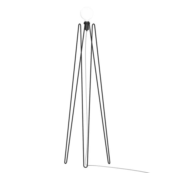 GRUPA Modelo M2 Lámpara de pie LED negra, cable blanco