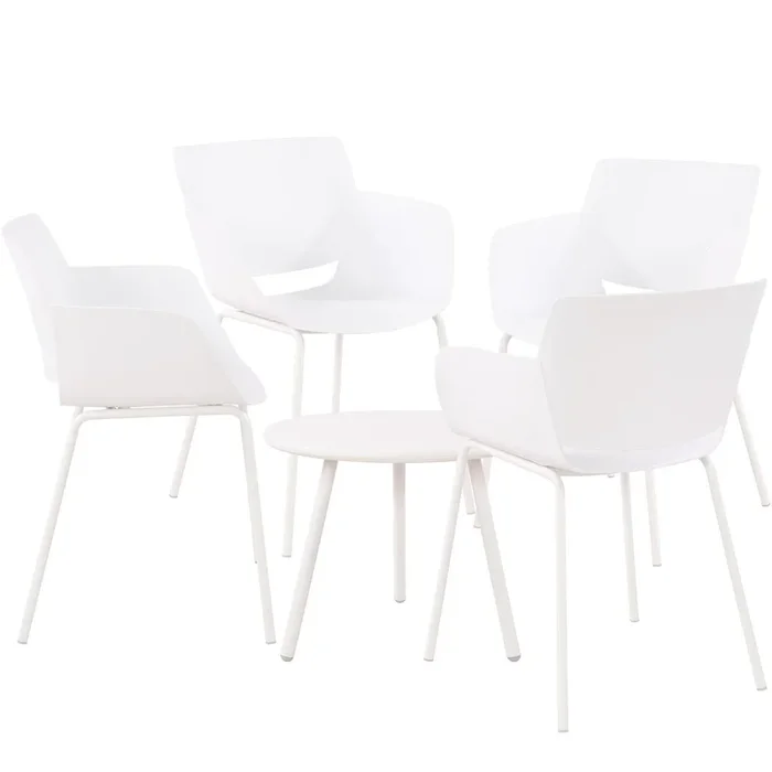 Grupo de asientos Minota Plástico Blanco 168X168X80 cm