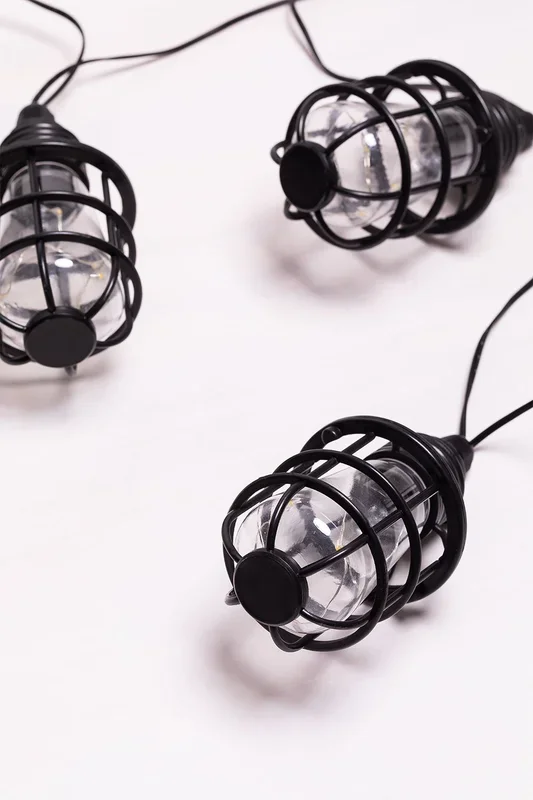 Guirnalda LED con Cargador Solar (2 m) Estiu Negro – SKLUM