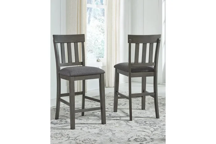 Hallanden Two-tone Gray Counter Height Chair, Set of 2