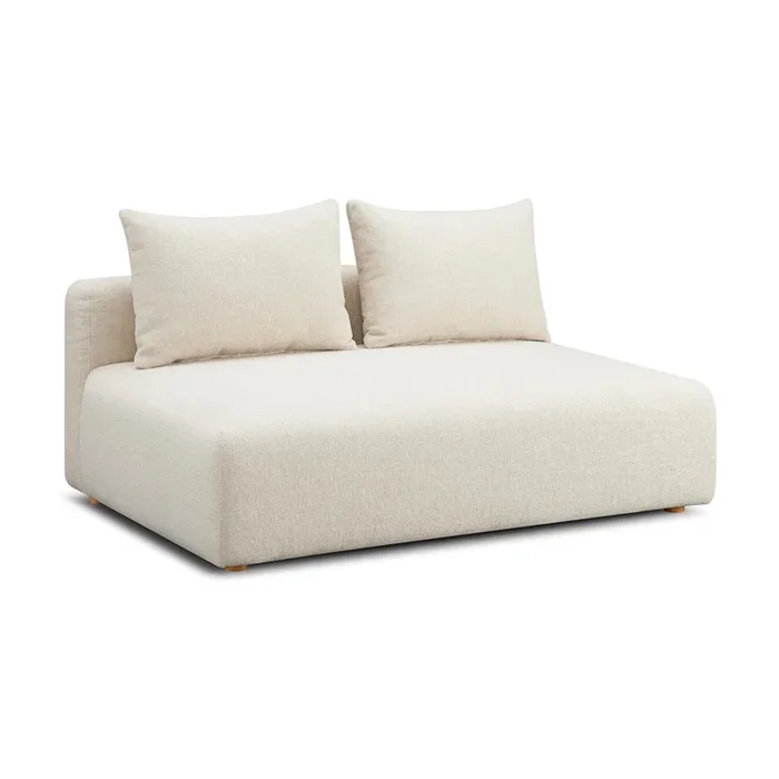Hangover Heavy Textured Fabric Modular Loveseat