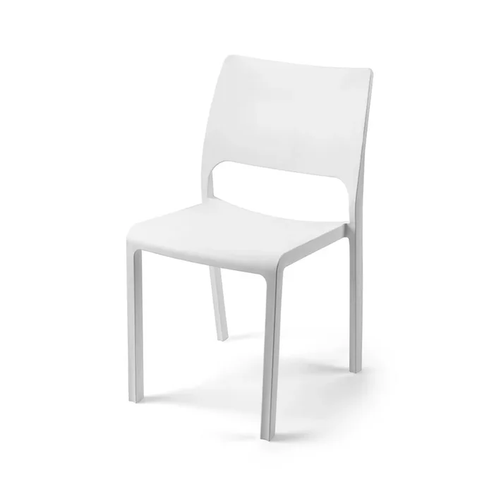 HAUSBED – Silla Exterior – City – Blanco – 53x47x82cm – Set 8ud