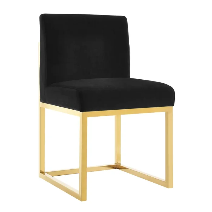 Haute Black Velvet Chair
