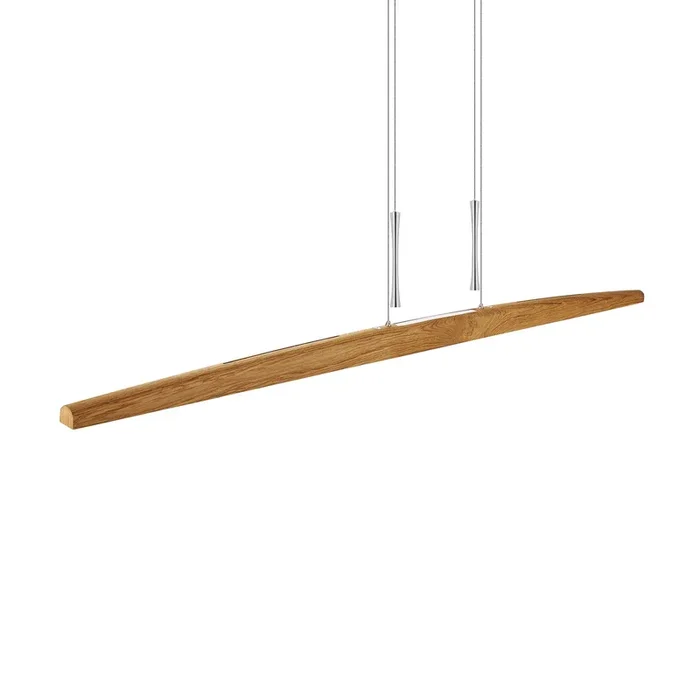 HerzBlut Arco Lámpara colgante LED roble aceitado 170cm
