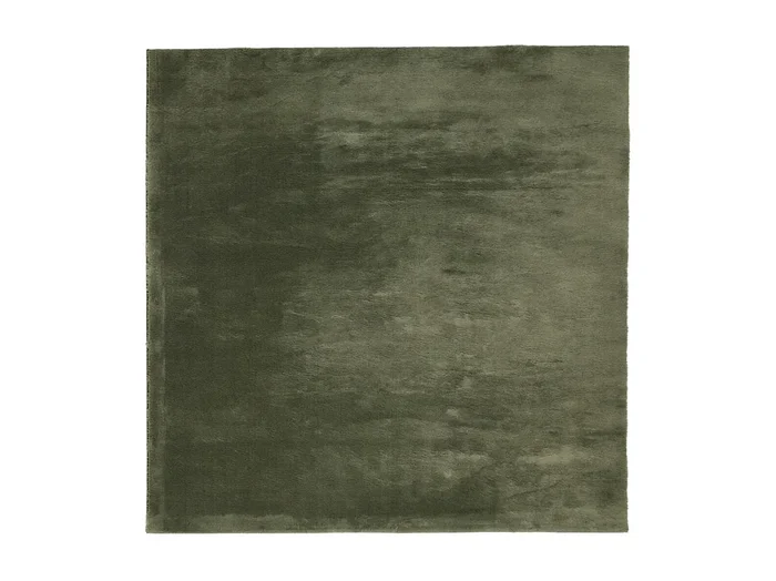 Hester Alfombra pelo corto suave lavable HUARTE verde bosque 200x200cm