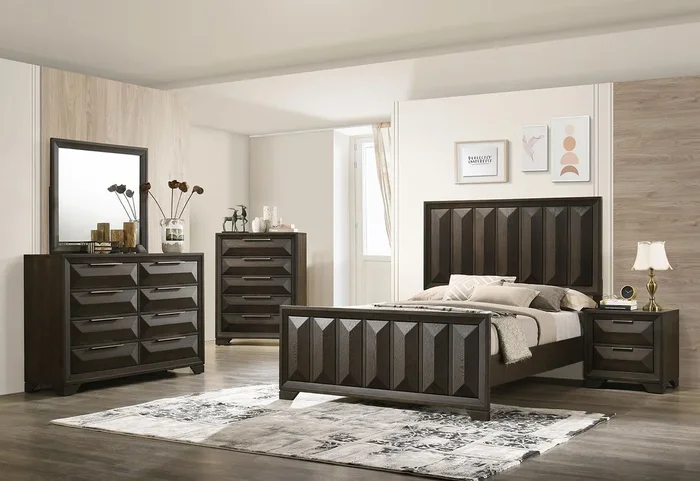 Hexham Espresso King Panel Bed