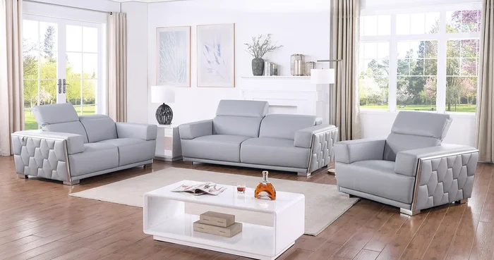 Hexor Light Blue Living Room Set