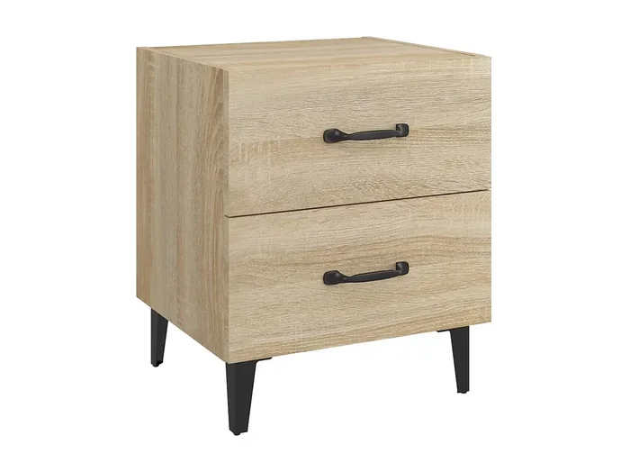 Higginsville Mesita de noche color roble Sonoma 40x35x47,5 cm