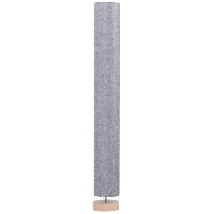 HOMCOM Lámpara de Pie Moderna Lámpara de Salón con Casquillo Máx. 40 W E27 Pantalla de Lino y Marco de Metal para Dormitorio Ø15×120 cm Gris