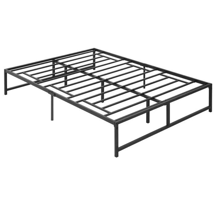 HOMCOM Marco de Cama Doble 135×190 cm con Patas de 35 cm Estructura de Cama Matrimonio con Espacio Bajo de Almacenamiento Negro