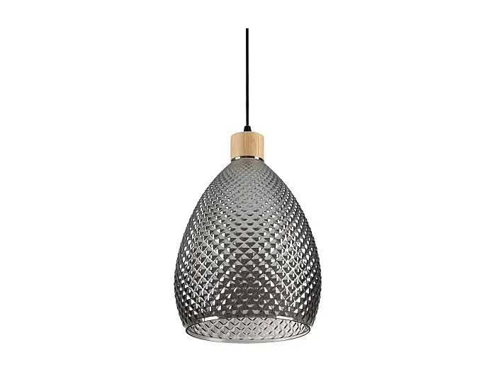 Ideal Lux BERGEN-1 – Lámpara colgante de techo tipo domo para interior 1 gris claro, E27