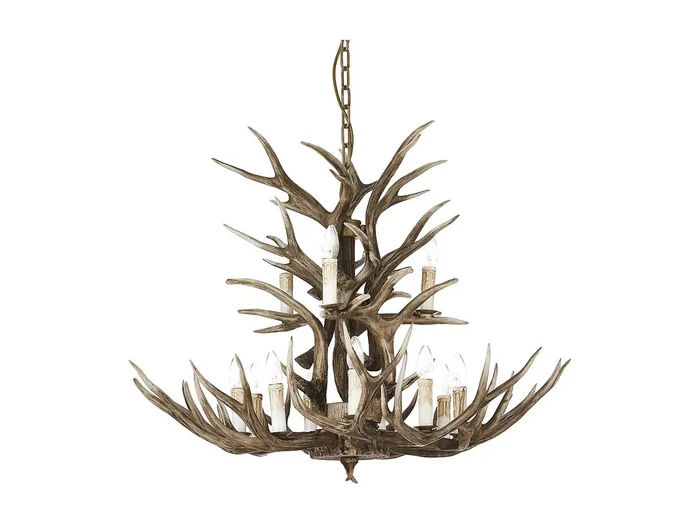 Ideal Lux Chalet – Lámpara colgante de 12 luces Marrón claro, E14