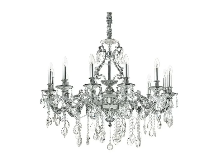 Ideal Lux Gioconda – Lámpara colgante de 12 luces Plata