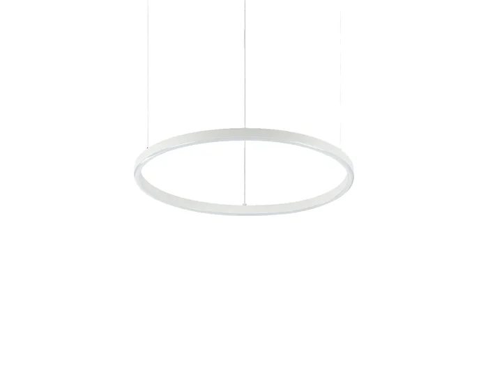 Ideal Lux ORACLE SLIM 50 cm Ściemnialna 4000K Okrągła Zintegrowana Lampa Sufitowa LED Wisząca Biała