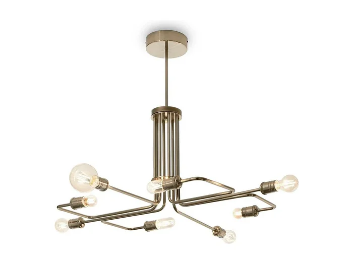 Ideal Lux Triumph – Lámpara colgante de techo con múltiples brazos de 8 luces, latón antiguo