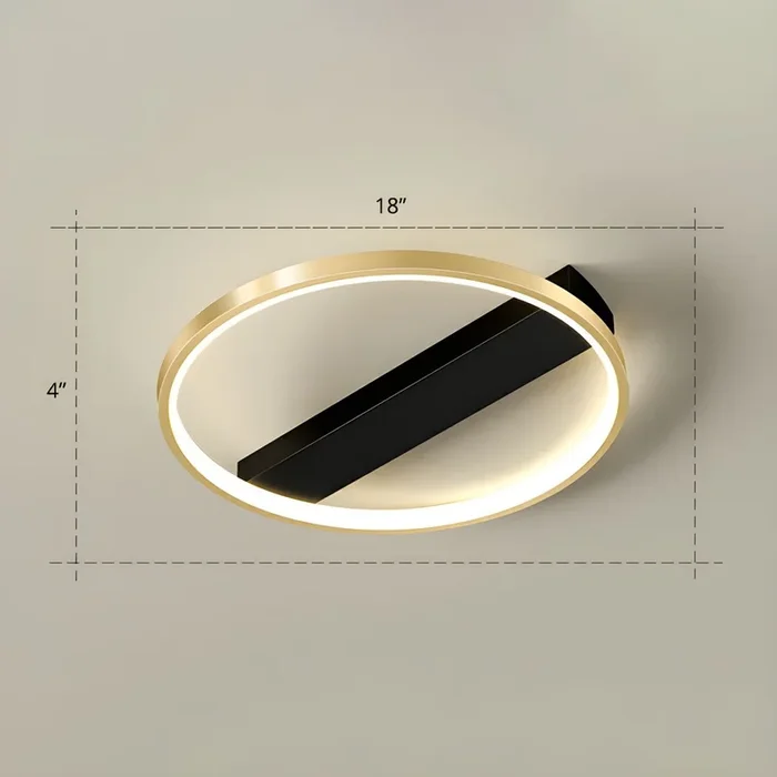 Iluminación de Techo Metálica Modernista LED Lámpara de Techo Empalme en Dorado para Dormitorio – 110 A 120 V Dorado Atenuación continua Redondo