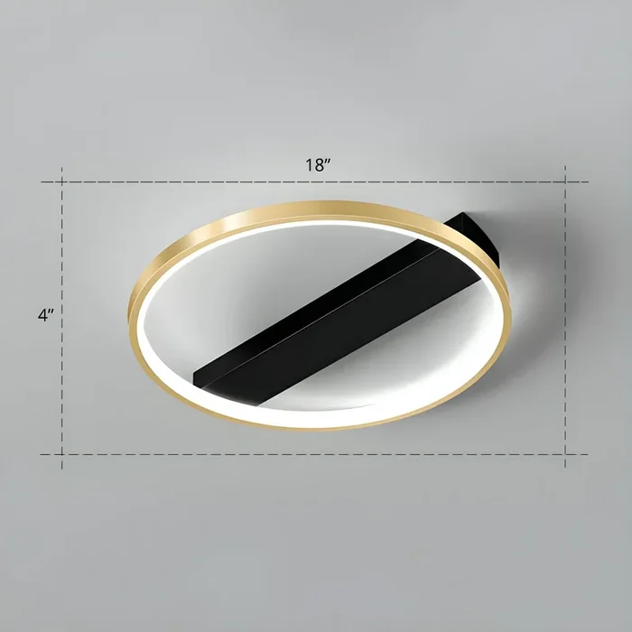 Iluminación de Techo Metálica Modernista LED Lámpara de Techo Empalme en Dorado para Dormitorio – 220 A 240 V Dorado Blanco Redondo