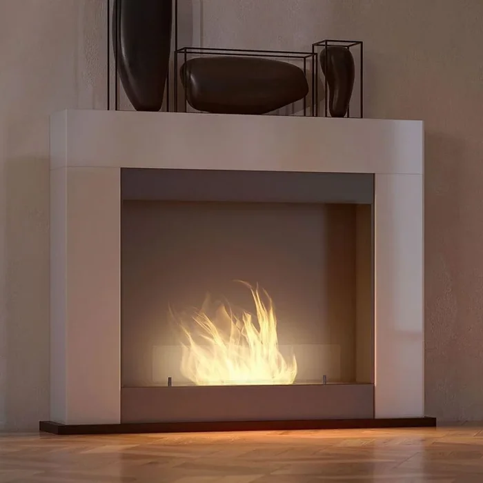 InFire – Chimenea BIO 87,5×110 cm 3kW blanco+