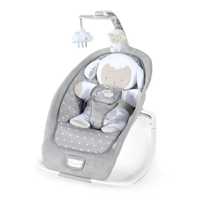 Ingenuity – Columpio para bebés con melodía CUDDLE LAMB 3xLR14