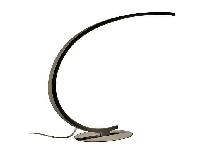 Iole Lámpara de mesa LED regulable 12W luz cálida 3000K – Titanio, diseño moderno, aluminio IP20