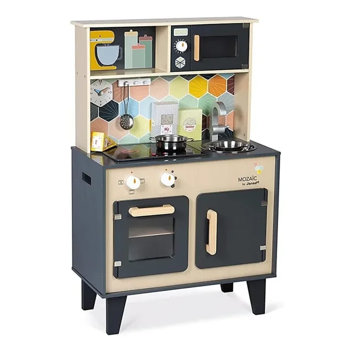Janod – Cocina de madera con tablero LED MOZAIC 2xLR6
