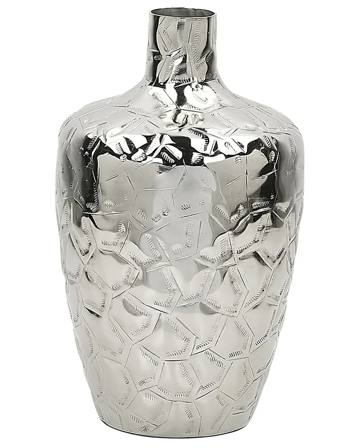 Jarrón para flores INSHAS Metal 33 cm Plateado