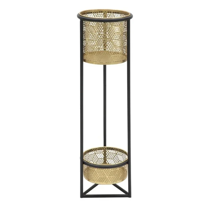 Jarrón para Plantas MF685, Metal, Oro