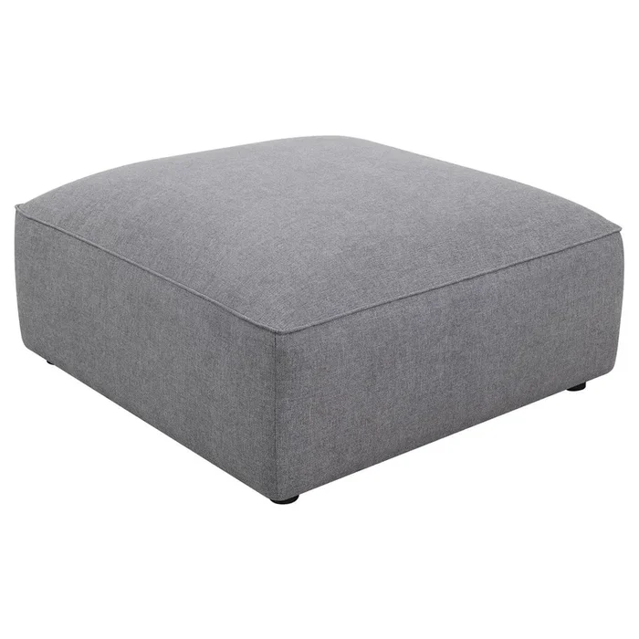 Jennifer Gray Square Upholstered Ottoman