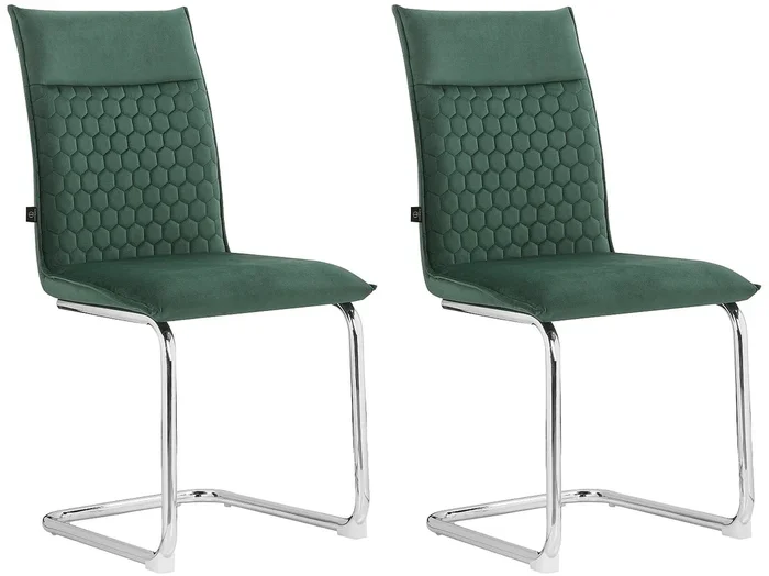 Juego de 2 sillas de comedor Renate verde oscuro