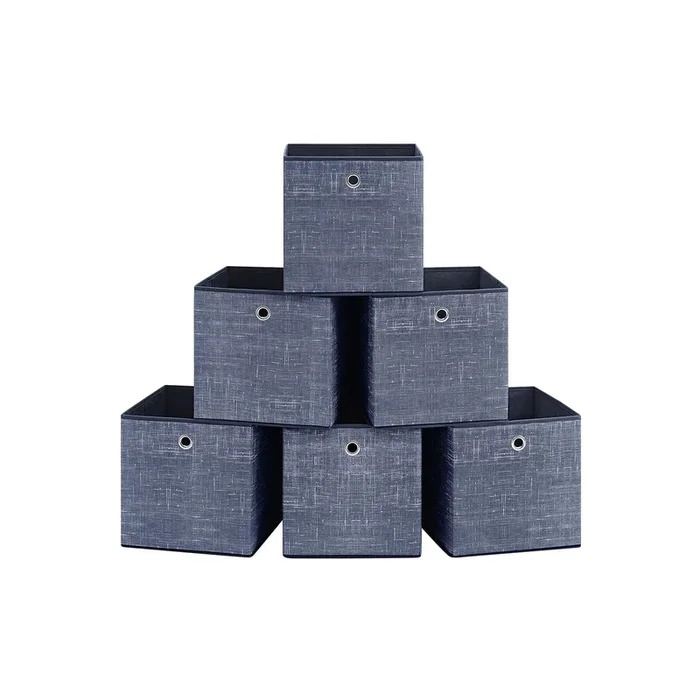 Juego de 6 Cajas de Almacenamiento Azul Nublado-SONGMICS