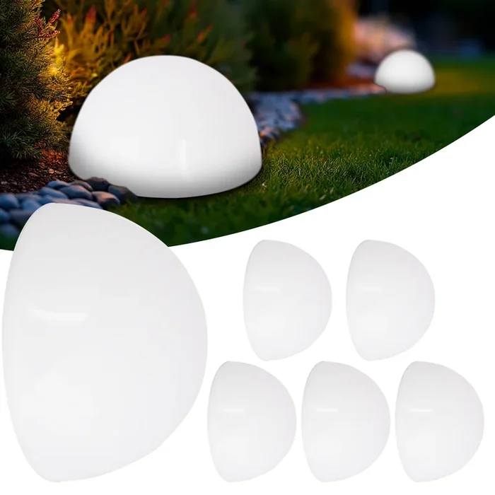 Juego de 6 lámparas solares LED semicirculares
