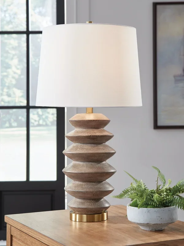 Jyllyard Brown/Gold Finish Table Lamp