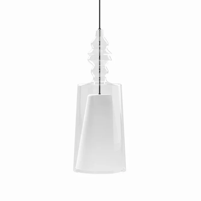 Karman lámpara colgante Alibaglass Big, transparente, Ø 24 cm