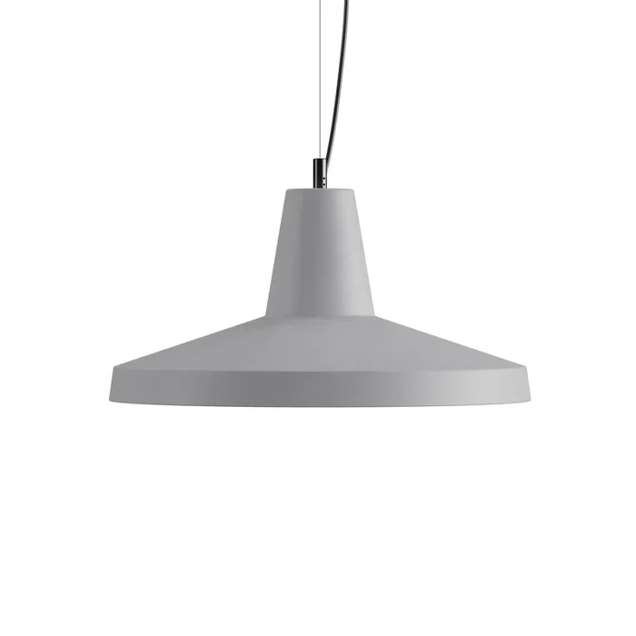 Karman Lámpara colgante Gangster, gris, Ø 50 cm, cerámica, E27