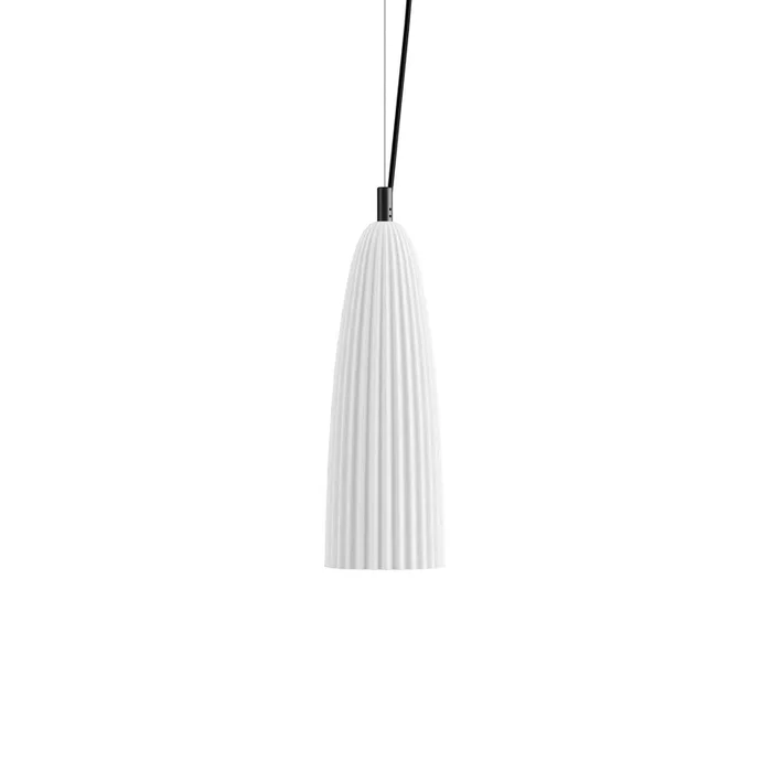 Karman lámpara colgante Sahara, blanco, Ø 14 cm, cerámica, E27