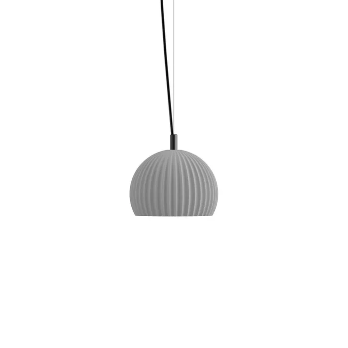 Karman lámpara colgante Sahara, gris, Ø 23 cm, cerámica E27