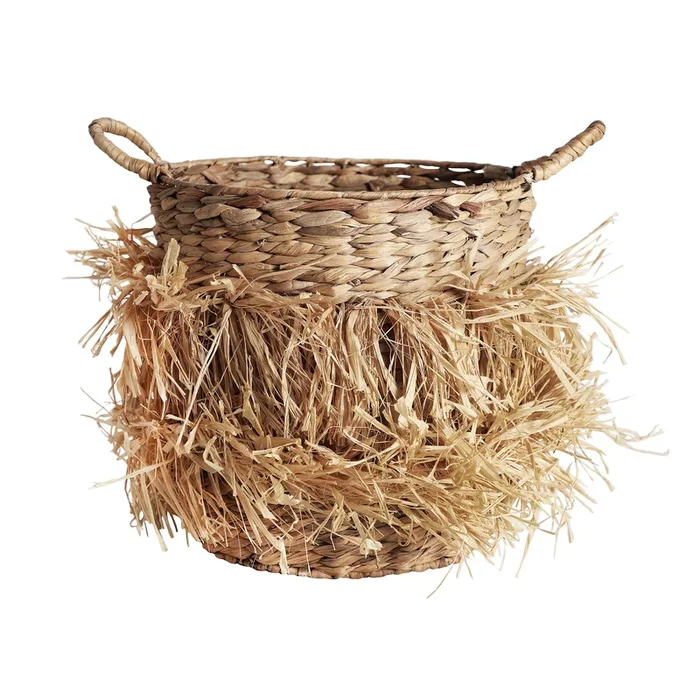 Kasses Cesto, de Fibra Natural, en color Natural, de 37x37x41cm – Lastdeco