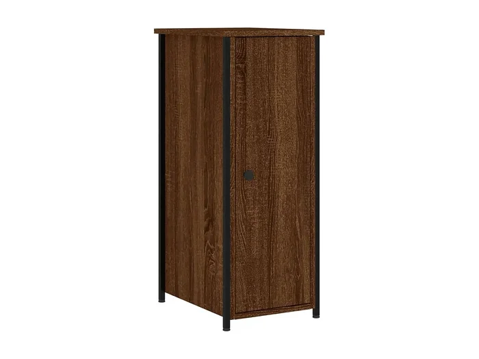 Kearney Mesita de noche madera de ingeniería marrón roble 32x42x80 cm