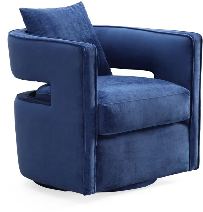 Kennedy Velvet Swivel Accent Chair
