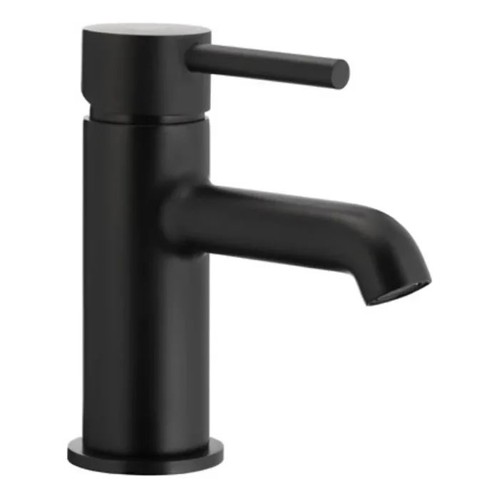 KFA Armatura 5032-815-81 – Grifo de lavabo + desagüe con rebosadero MOZA 15,2 cm mate negro