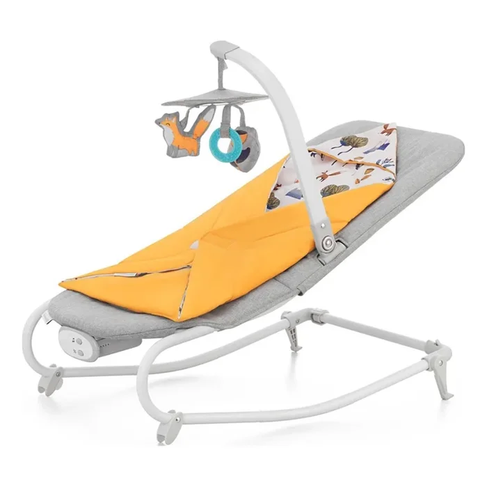 KINDERKRAFT – Balancín vibrador para bebés Con una melodía FELIO 2 amarillo