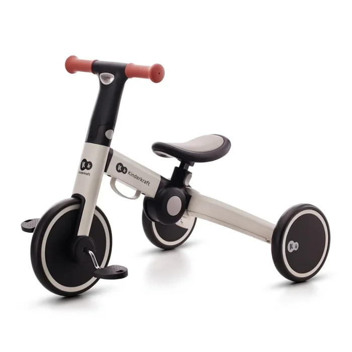 KINDERKRAFT – Bicicleta de empuje para niños 3en1 4TRIKE gris