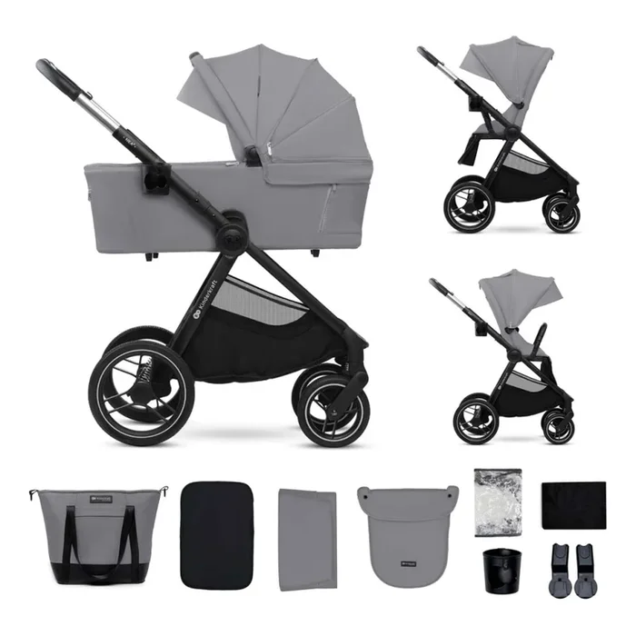 KINDERKRAFT – Cochecito combinado 2en1 NEA 2 Platinum gris