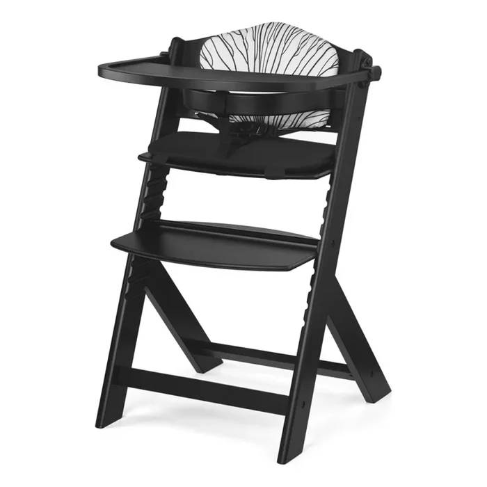 KINDERKRAFT – Silla de comedor infantil ENOCK Premium acolchada, color negro