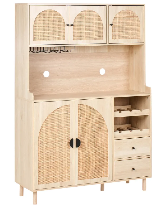 Kitchen Hutch CAMPBELLTON 120 cm Light Brown