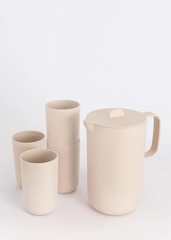 KITCHENWARE OUTDOOR ECO – Set de jarra 2L y 4 vasos 500ml para exterior