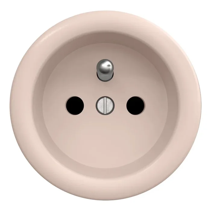 Kliklap – Enchufe retro para uso doméstico sin marco 230V rosa vintage