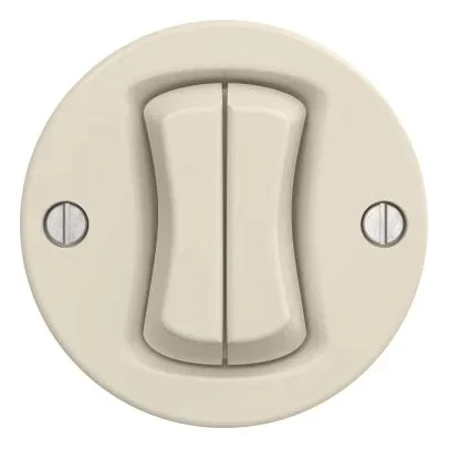 Kliklap – Interruptor retro sin marco serie n.º 5, beige