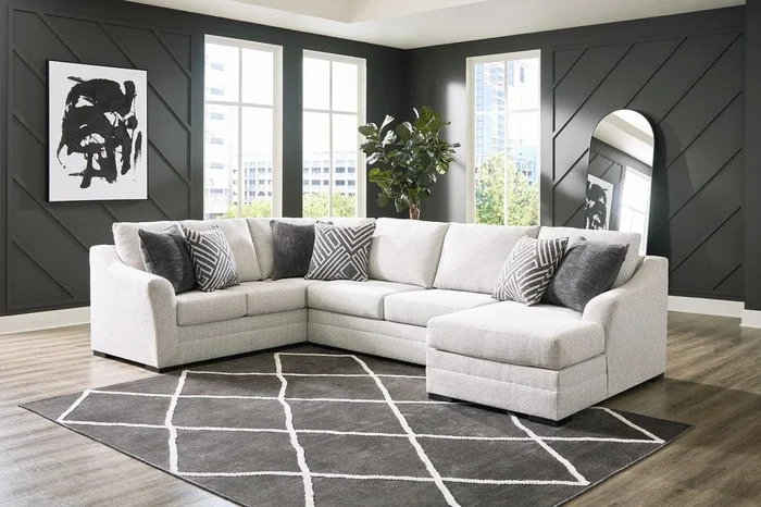 Koralynn Stone 3-Piece Right Arm Facing Chaise Sectional