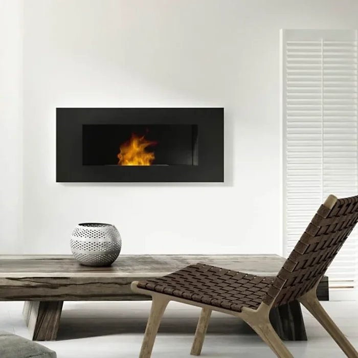 Kratki – Chimenea BIO empotrada 40×120 cm 3×1,1kW negro
